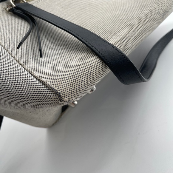 CÉLINE Tie Tote – Black Leather & Canvas - Picture 13 of 13